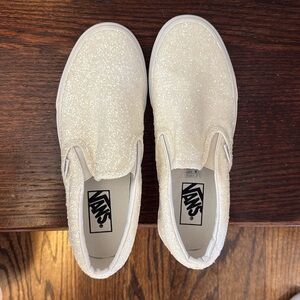 BRIDAL Glitter Slip On Vans